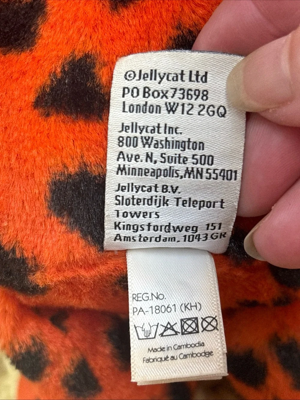 Rare HTF jellycat Syd Salamander Orange/black plush w/ tush tags